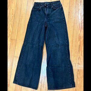 Zara black wide leg jeans